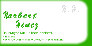 norbert hincz business card